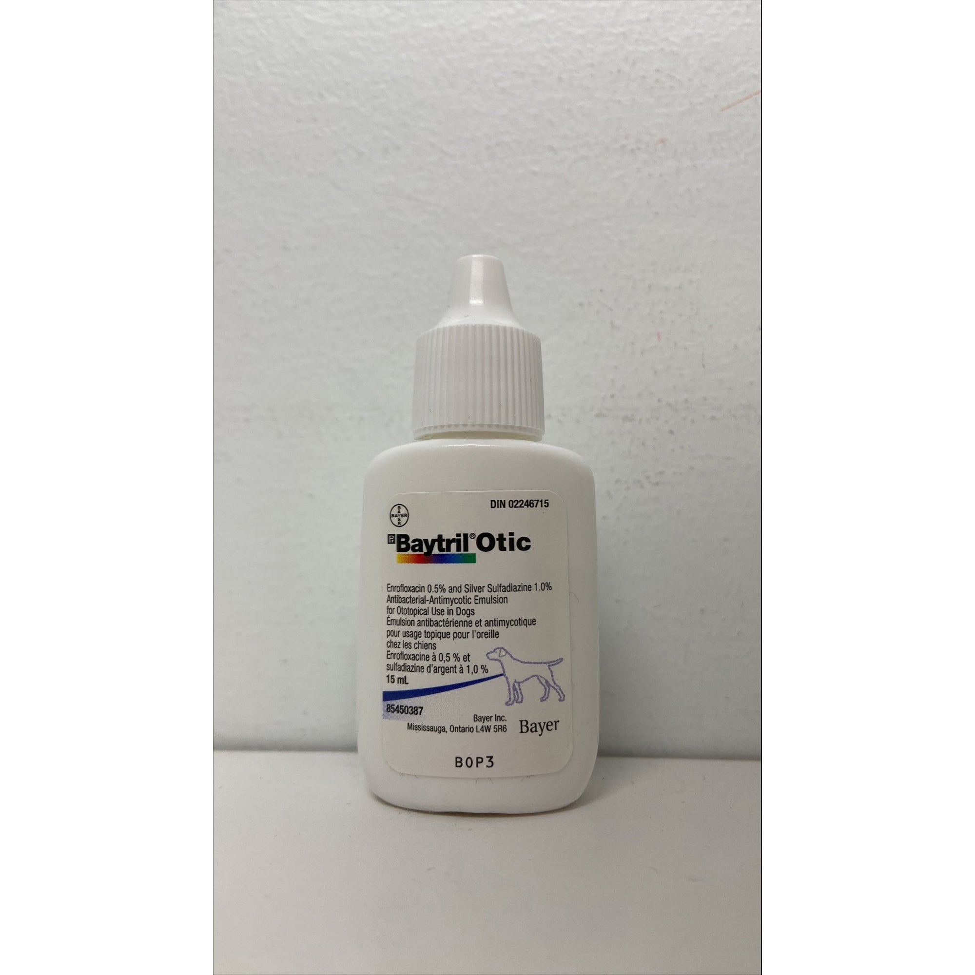 Baytril (enrolfloxacin / silver sulfadiazine) Otic Solution