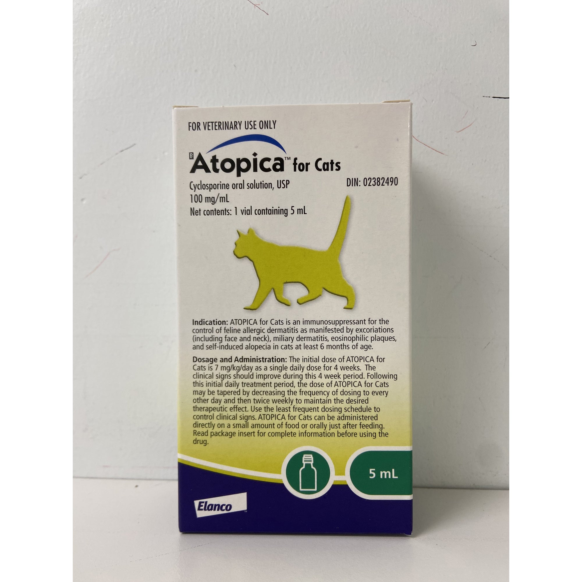 Atopica (cyclosporine) 100 mg/mL Oral Solution For Cats