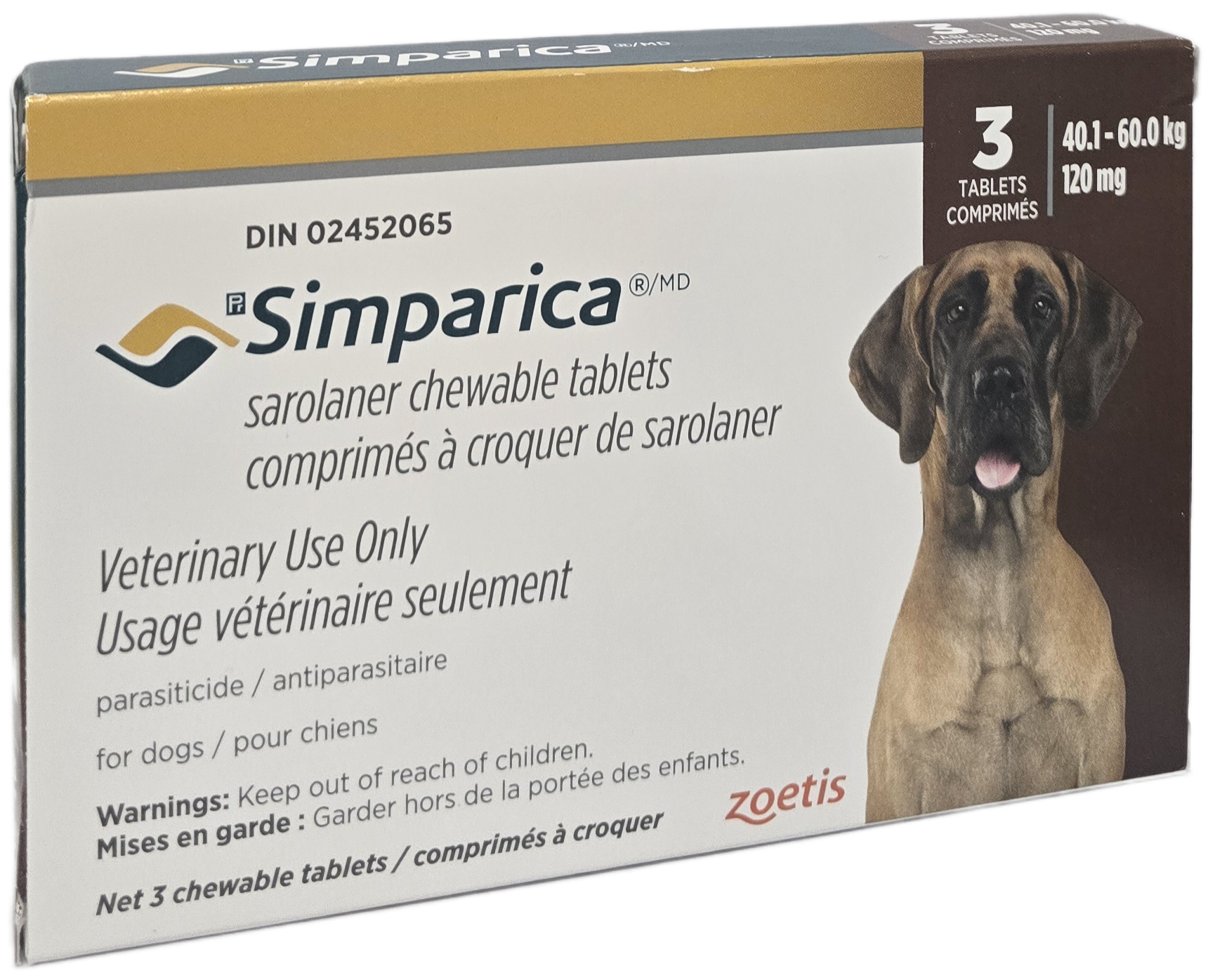 Simparica Chewable Tablet For Dogs 40.1 To 60 Kg (Brown)