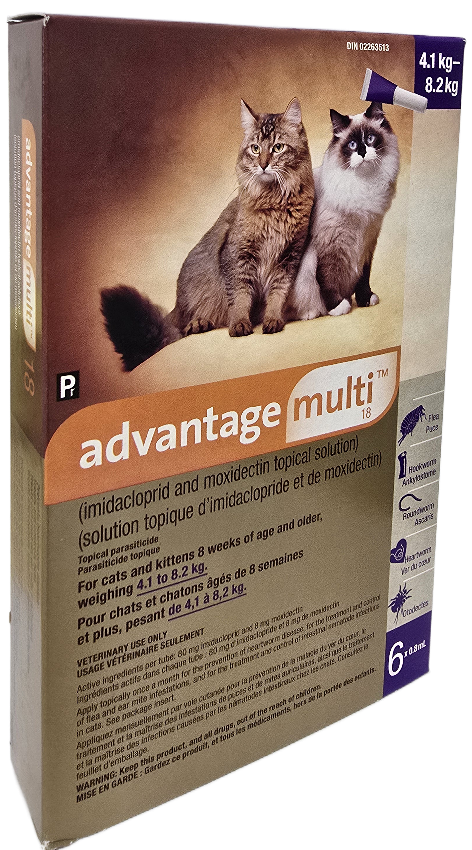 Advantage Multi 18 Topical Solution For Cats Over 4 Kg (Purple)