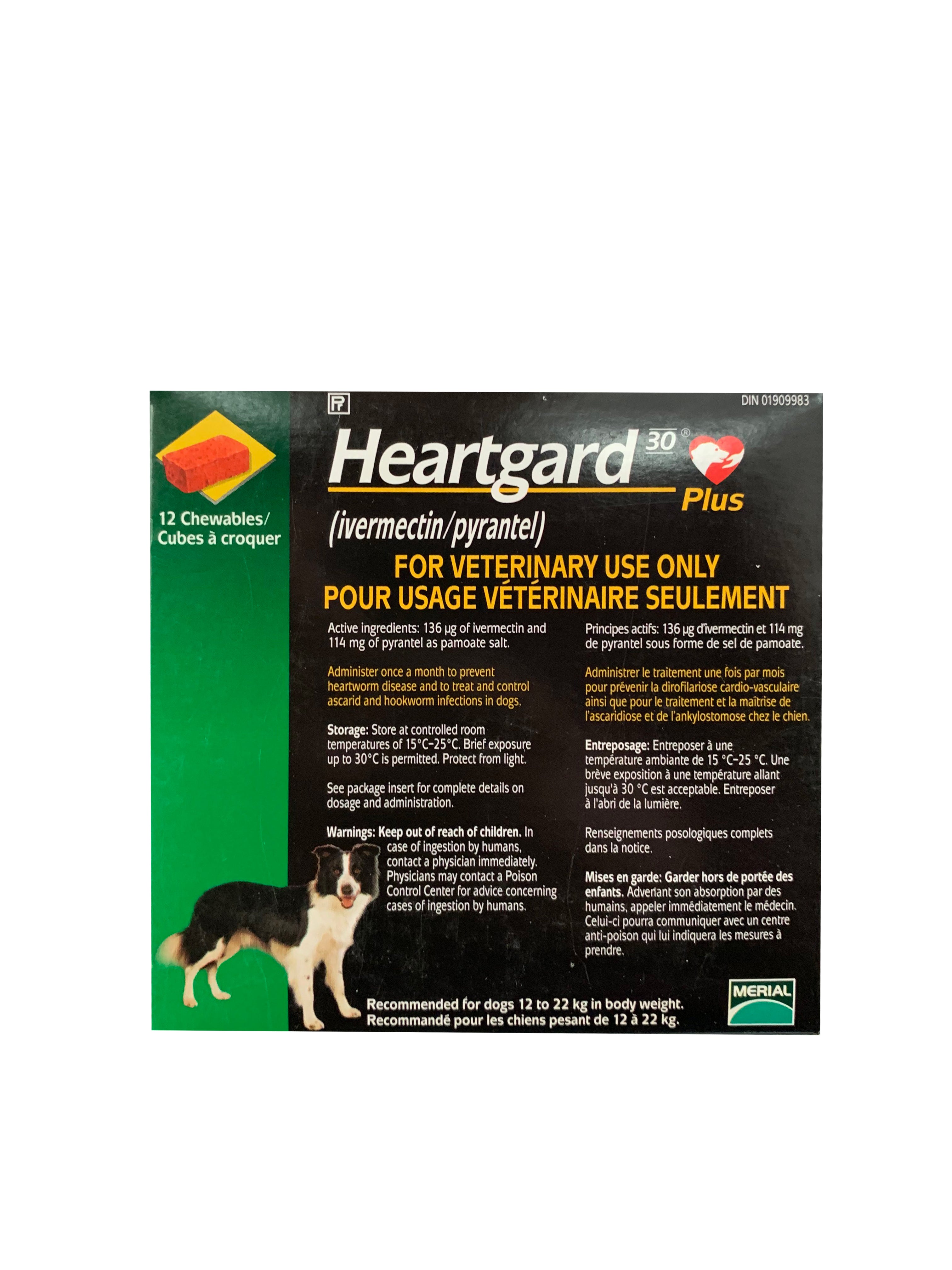 Heartgard Plus (ivermectin/pyrantel) For Dogs 12 To 22 Kg (Green) - 1 Chew
