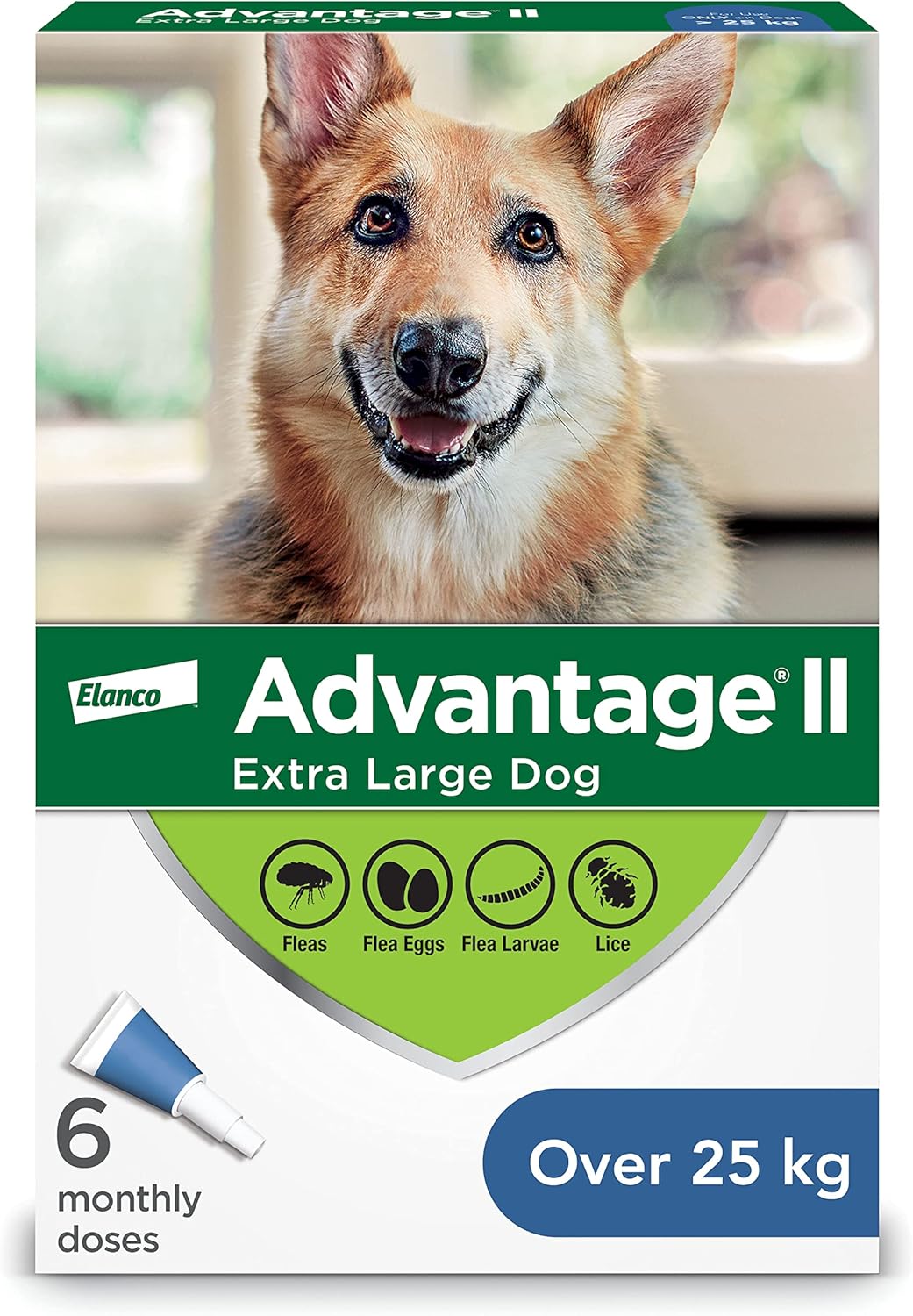 Advantage II Flea Treatment For Dogs Over 25 Kg (Blue)