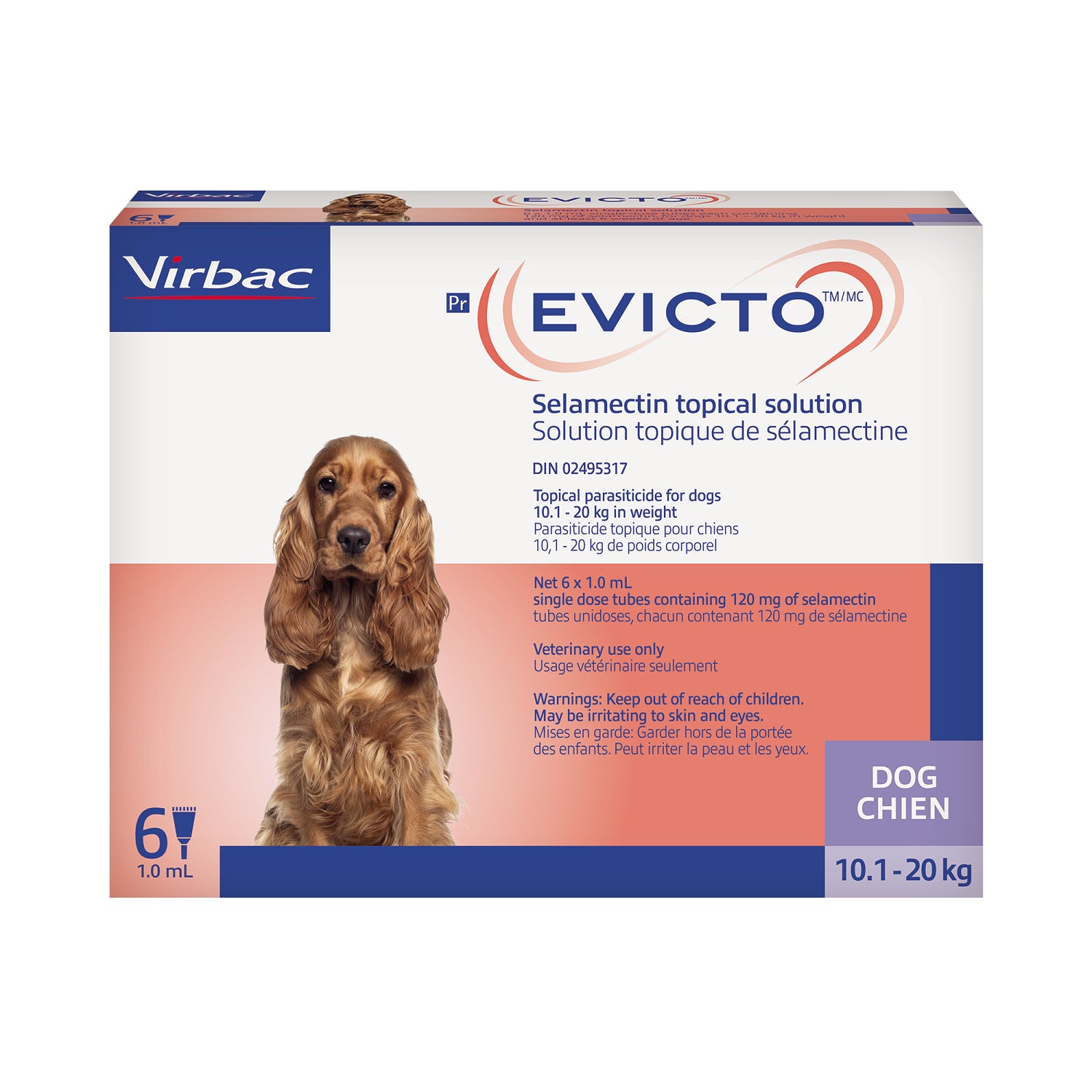 EVICTO Selamectin Topical Solution For Dogs 10.1 To 20 Kg (Purple)