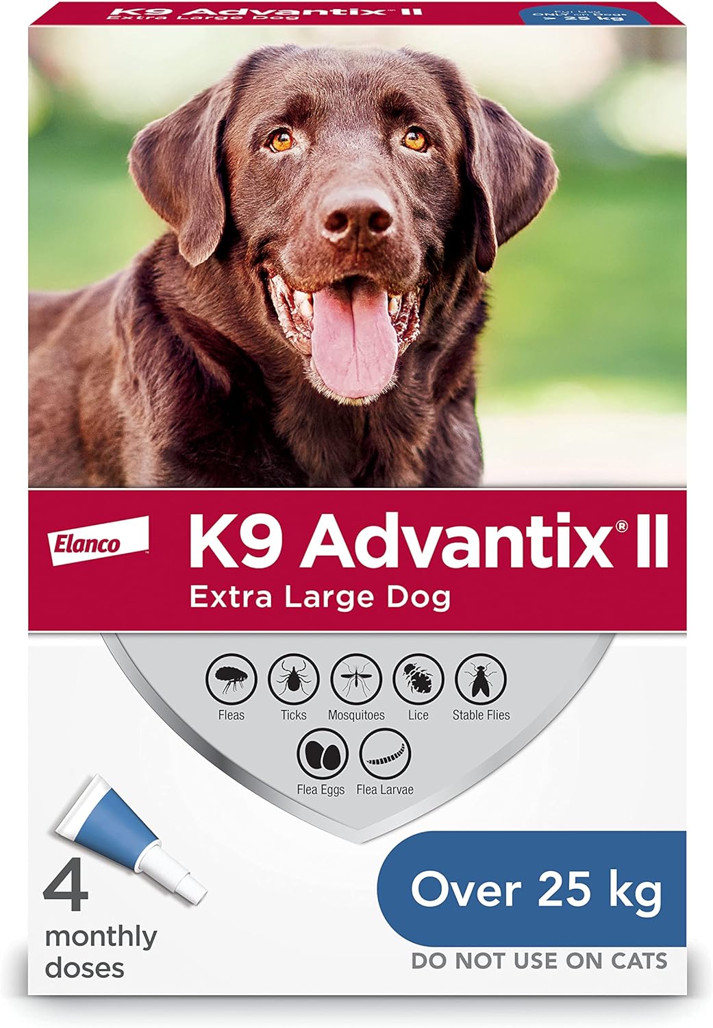 K9 Advantix II Flea & Tick Protection for Dogs Over 25 Kg (Blue)
