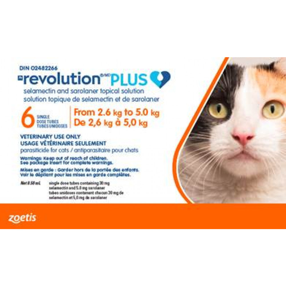 Revolution Plus For Cats & Kittens 2.6 To 5 Kg (Orange)