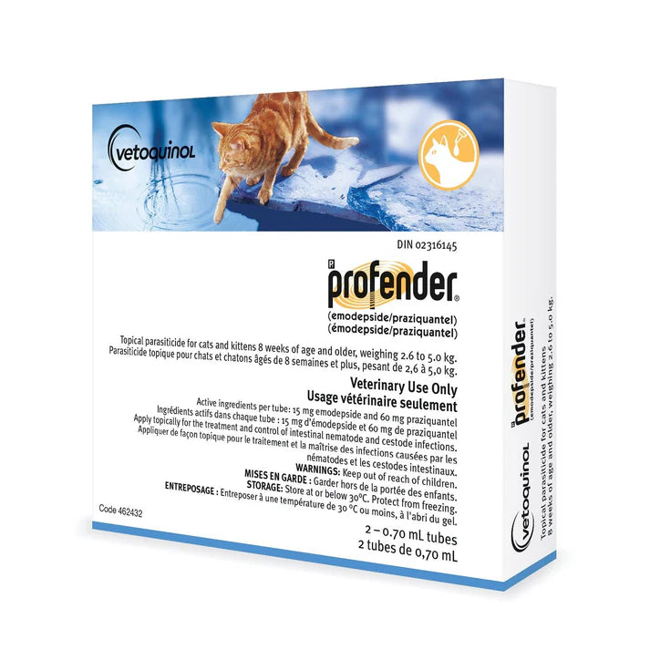 Profender Topical Solution For Cats 2.6 To 5 Kg (Blue)
