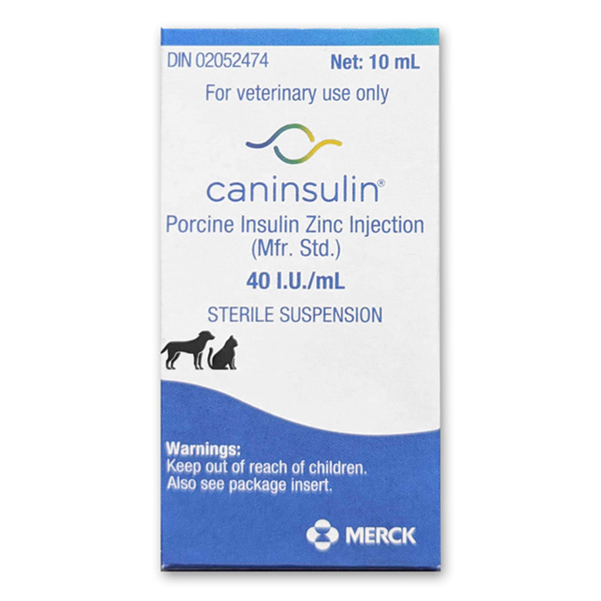 Caninsulin (porcine insulin) 40 IU/mL Vial