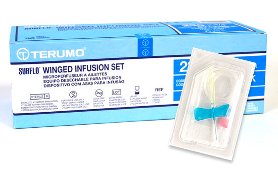 SURFLO Winged Infusion Set 23G x 3/4 Inch