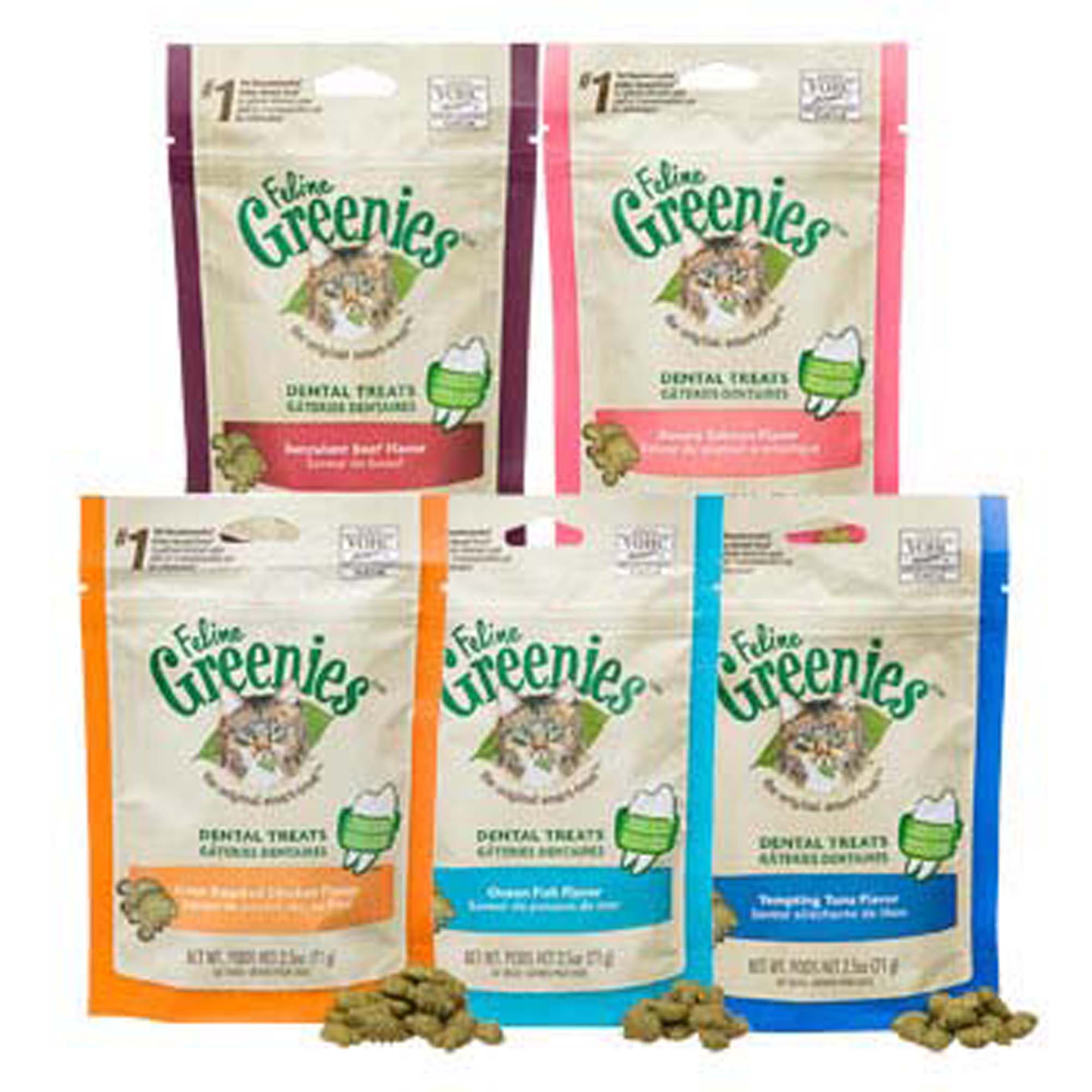 Greenies Feline Dental Treats for Cats Savoury Salmon Flavour