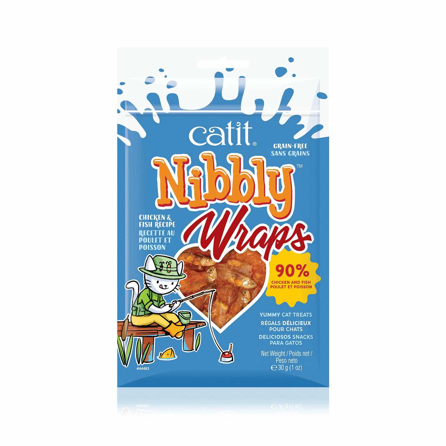 Catit Nibbly Wraps Cat Treats - Chicken & Fish