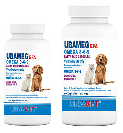 UbaVet UbaMeg EFA 1200mg Omega3-6-9 Fatty Acid Capsules