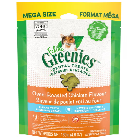 Greenies Dental Treats for Cats Oven Roasted Chicken