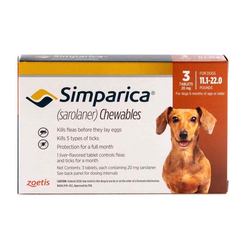 Simparica Chewable Tablet For Dogs 5.1 To 10 Kg (Caramel)