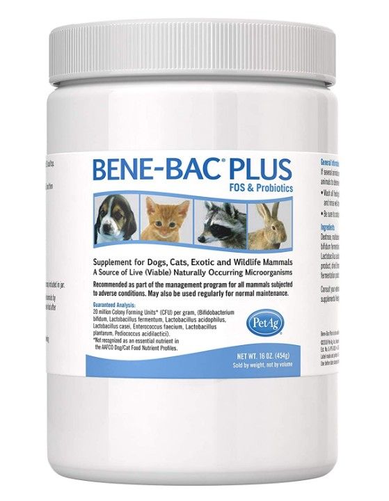 Bene-Bac Plus Pet Powder FOS and Probiotics Supplement