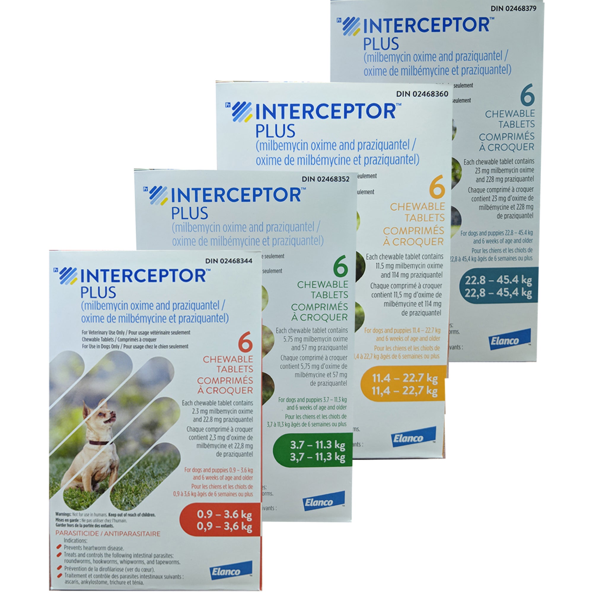 Interceptor Plus Flavoured Tablet For Dogs 3.7 To 11.3 Kg (Green) - 1 Tablet