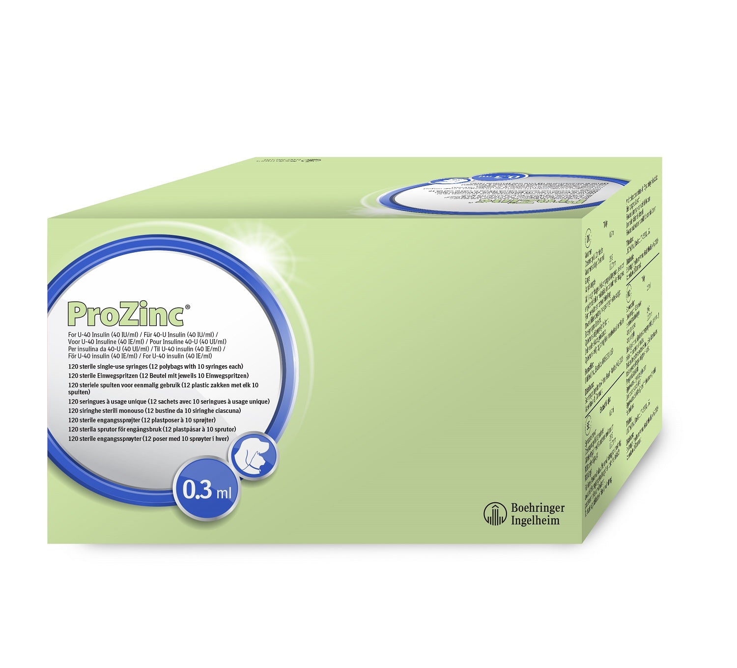 ProZinc U-40 Insulin Syringes 29G x 1/2 Inch 0.33 cc 120 Pack