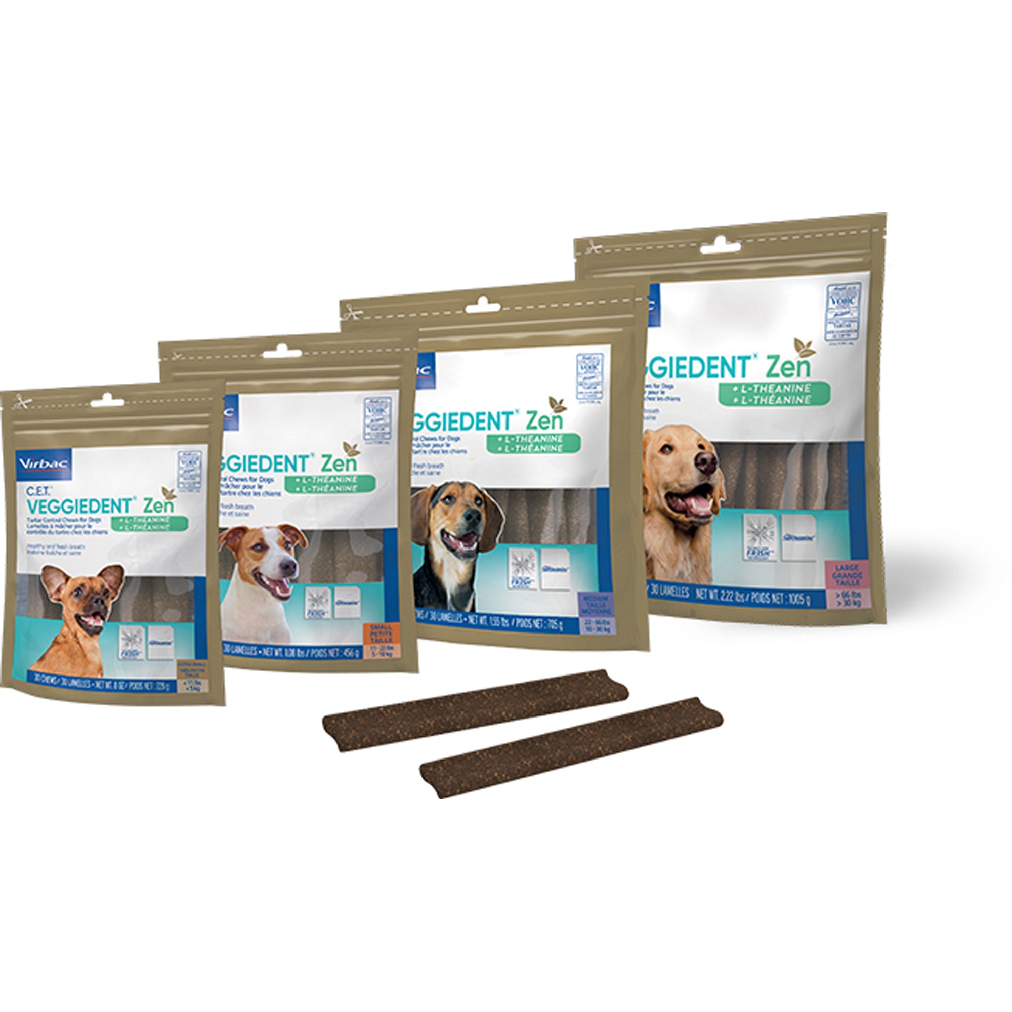 C.E.T VeggieDent ZEN Tartar Control Chew For Dogs 30 Count - Medium