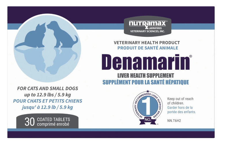 Denamarin Liver Health Supplement Chewable Tablets For Cats & Small Dogs