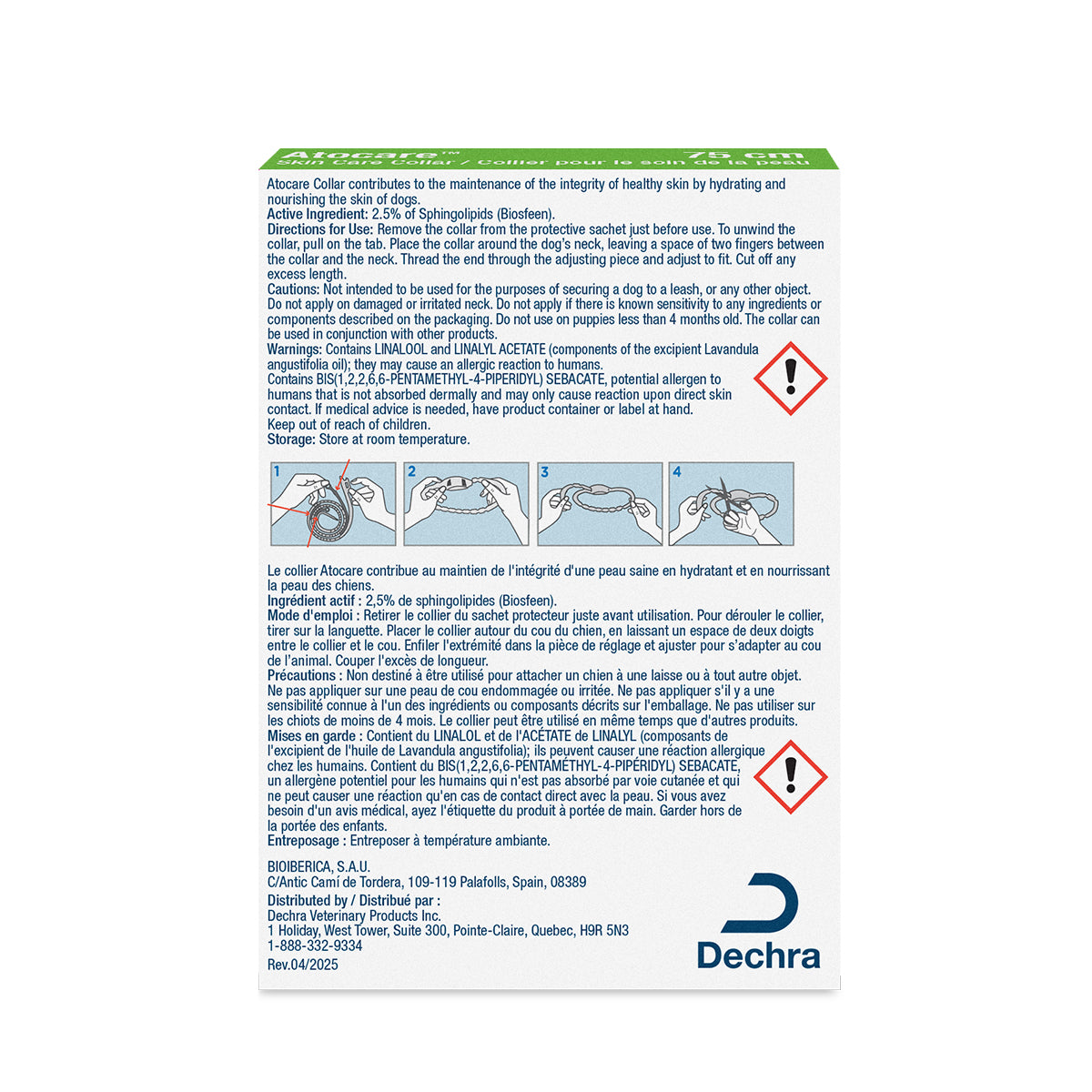 Dechra Atocare Collar for Dogs