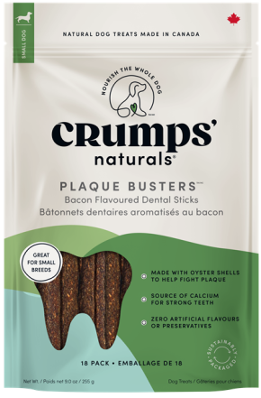 Crumps' Naturals Plaque Busters Bacon Dental Sticks
