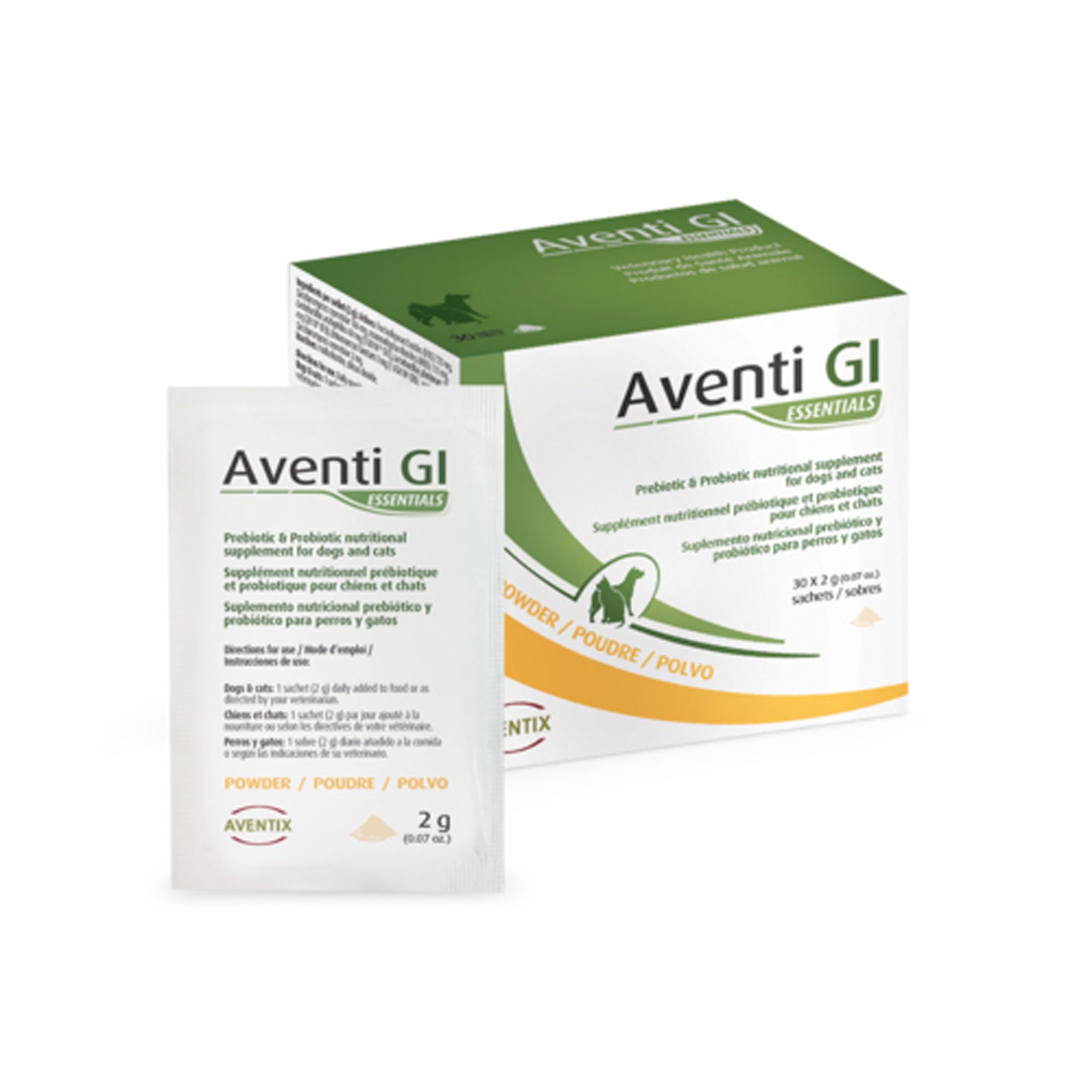 Aventi GI Essentials Prebiotic and Probiotic Supplement For Cats & Dogs