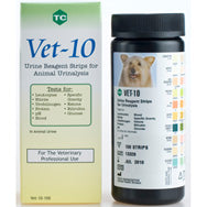 Teco Vet-10 Urine Reagent Strips 100 Count
