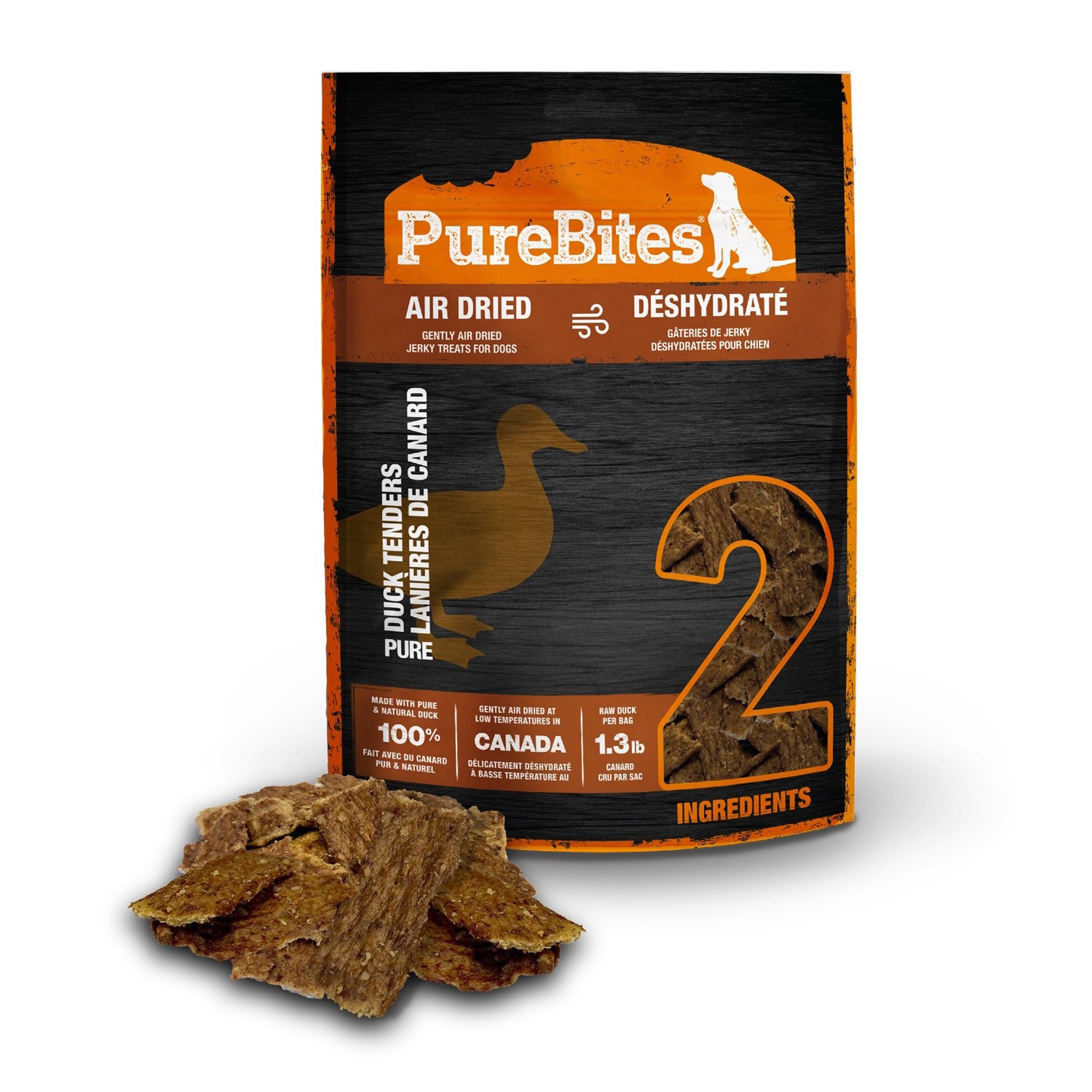 PureBites Air Dried Duck Tender Jerky For Dogs
