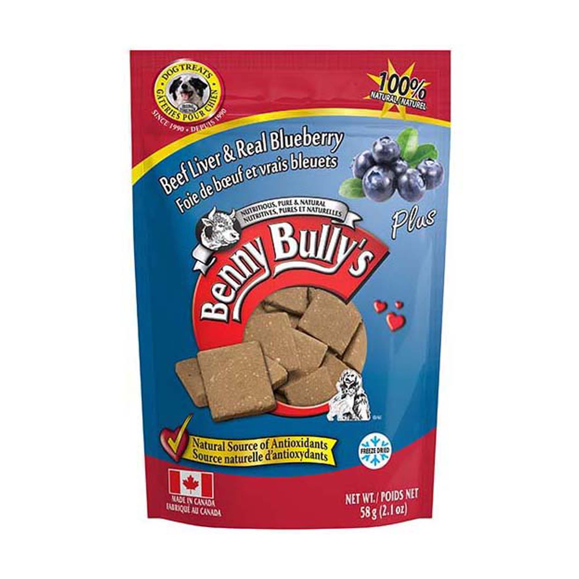 Benny Bully's Beef Liver Plus Dog Treats - Cranberry
