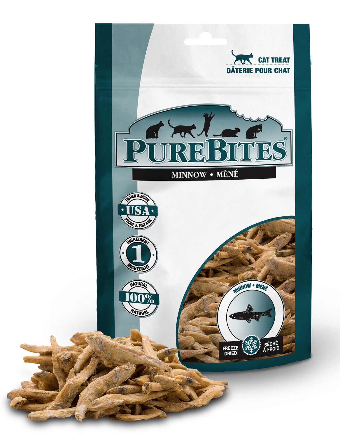 PureBites Freeze Dried Ocean Minnow Treats For Cats