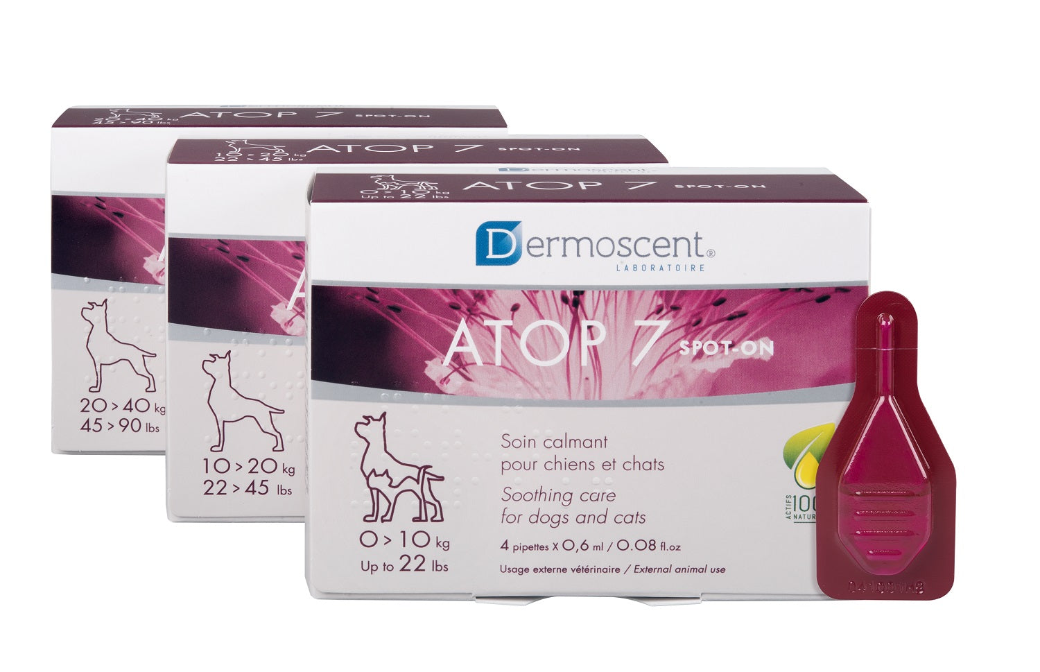 Dermoscent Atop 7 Spot-on Soothing Care Drops For Cats & Dogs 4 Count