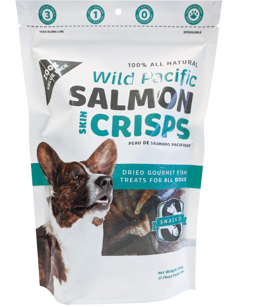 Snack 21 Wild Pacific Salmon Skin Crisps for Dogs