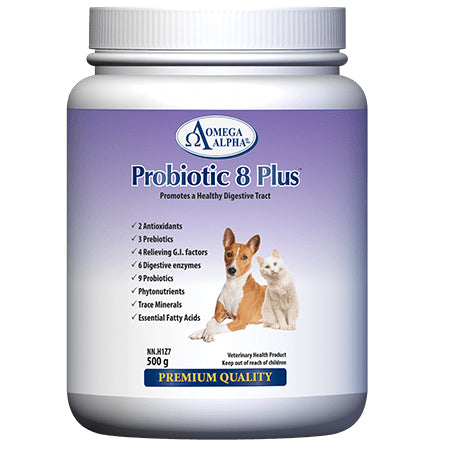 Omega Alpha Probiotic 8 Plus Supplement For Cats & Dogs