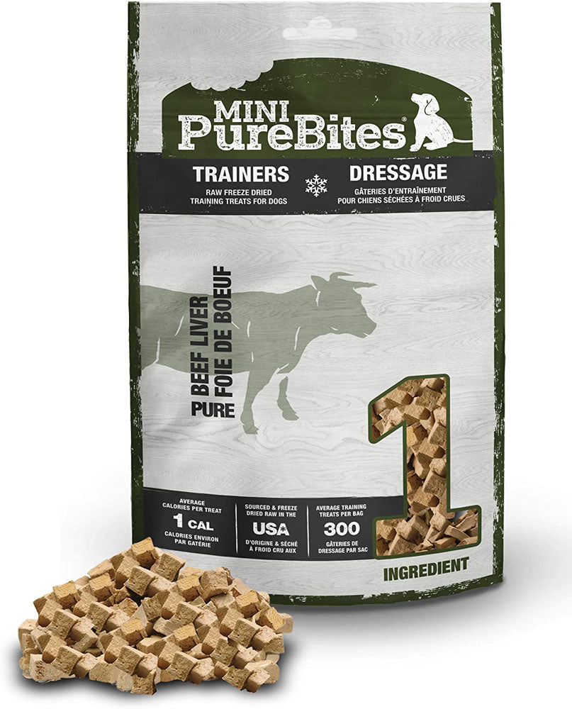 PureBites Mini Freeze Dried Beef Liver Trainers Treats For Dogs