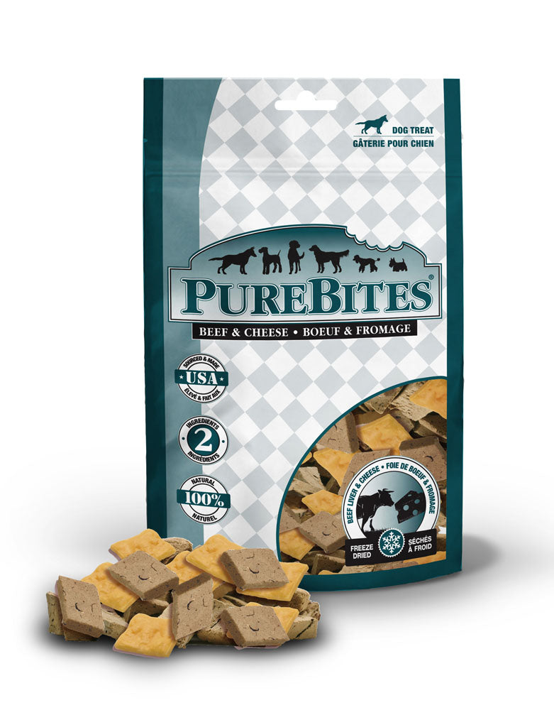 PureBites Freeze Dried Beef and Cheese Treats For Dogs - 120 g