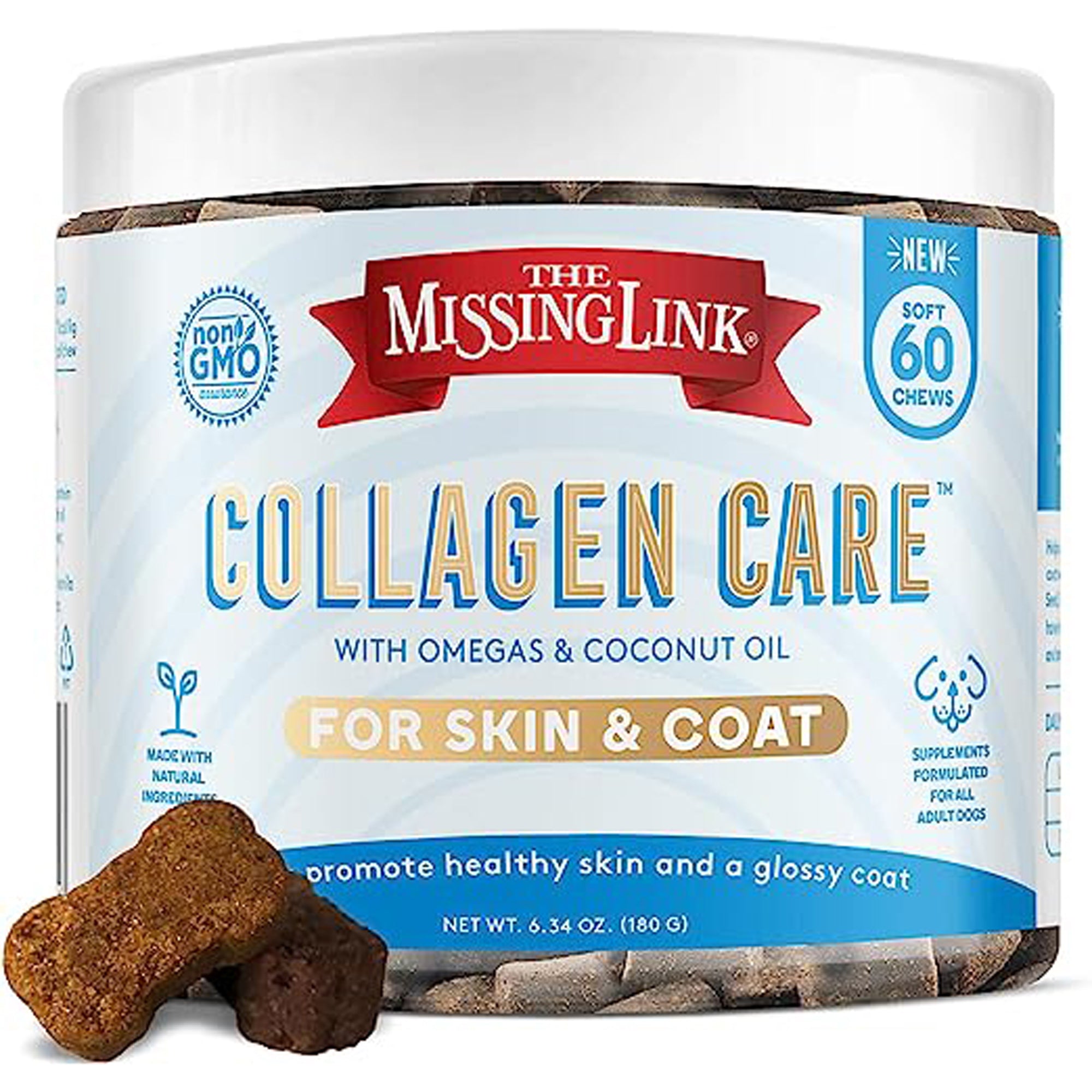 Collagen Care Skin & Coat Skin & Coat Supplement Chews For Dogs