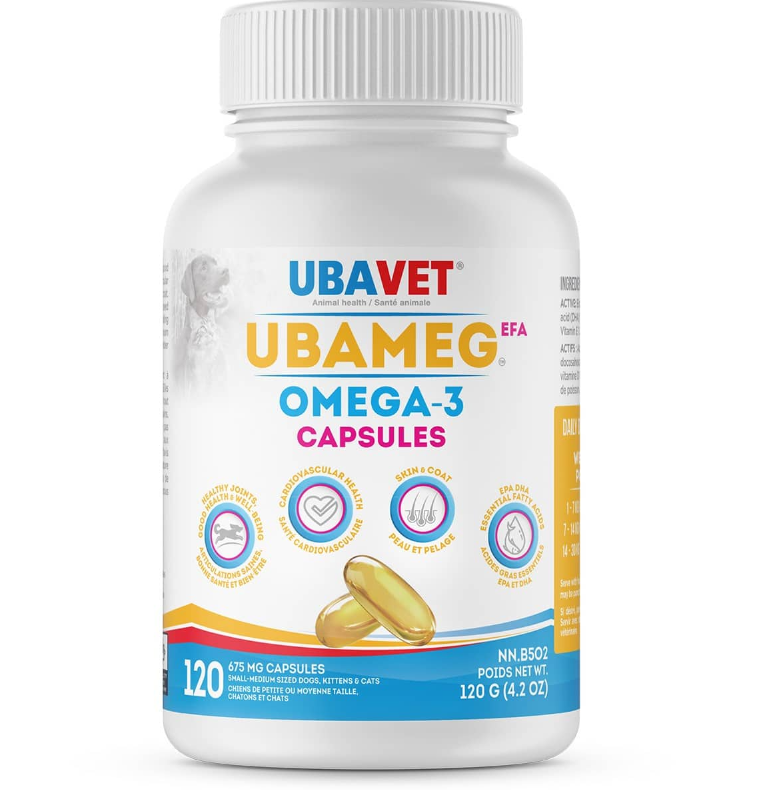 UbaVet UbaMeg EFA 675 mg Omega-3 Fatty Acid Capsules
