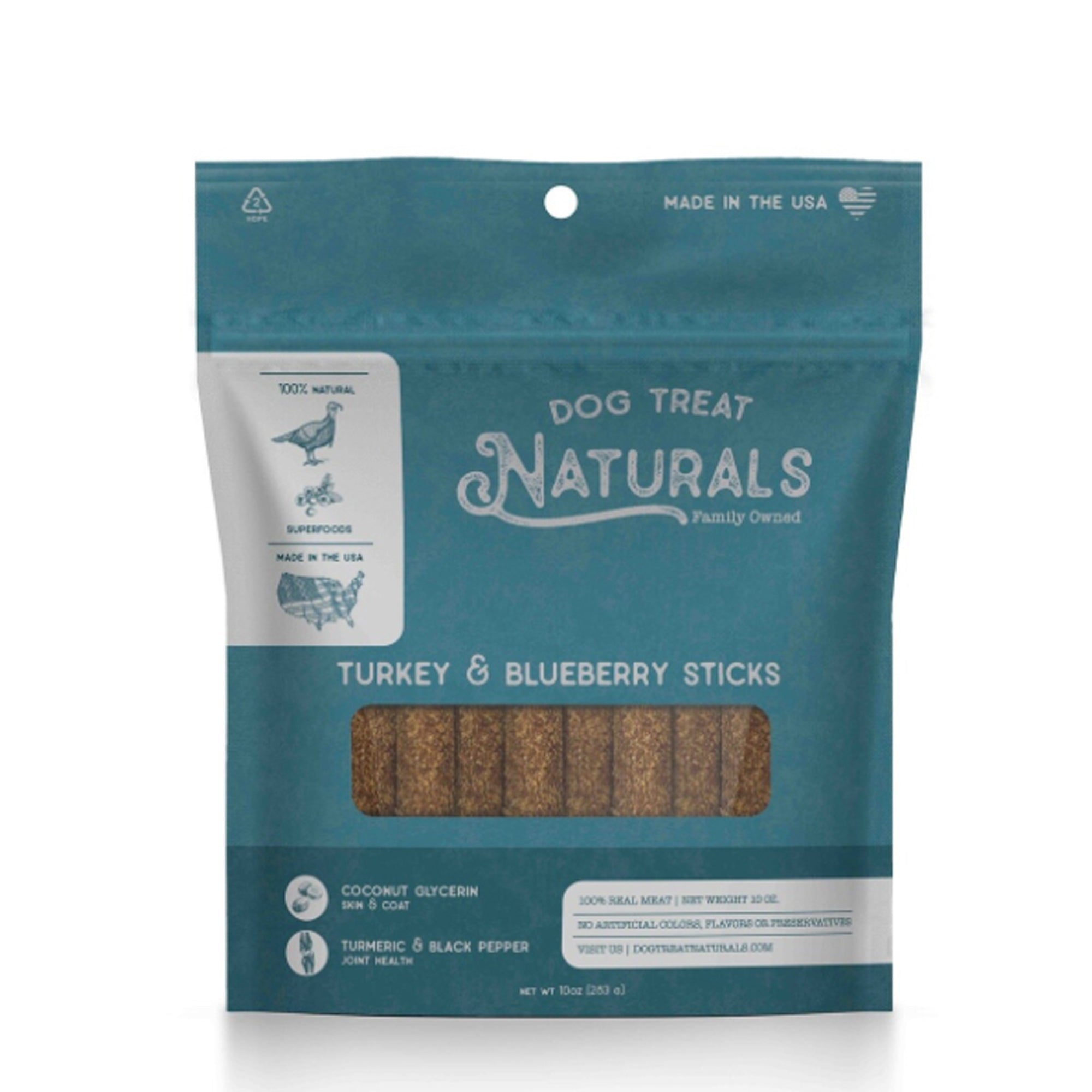 Superfood Sticks Dog Treats Turkey & Blueberry
