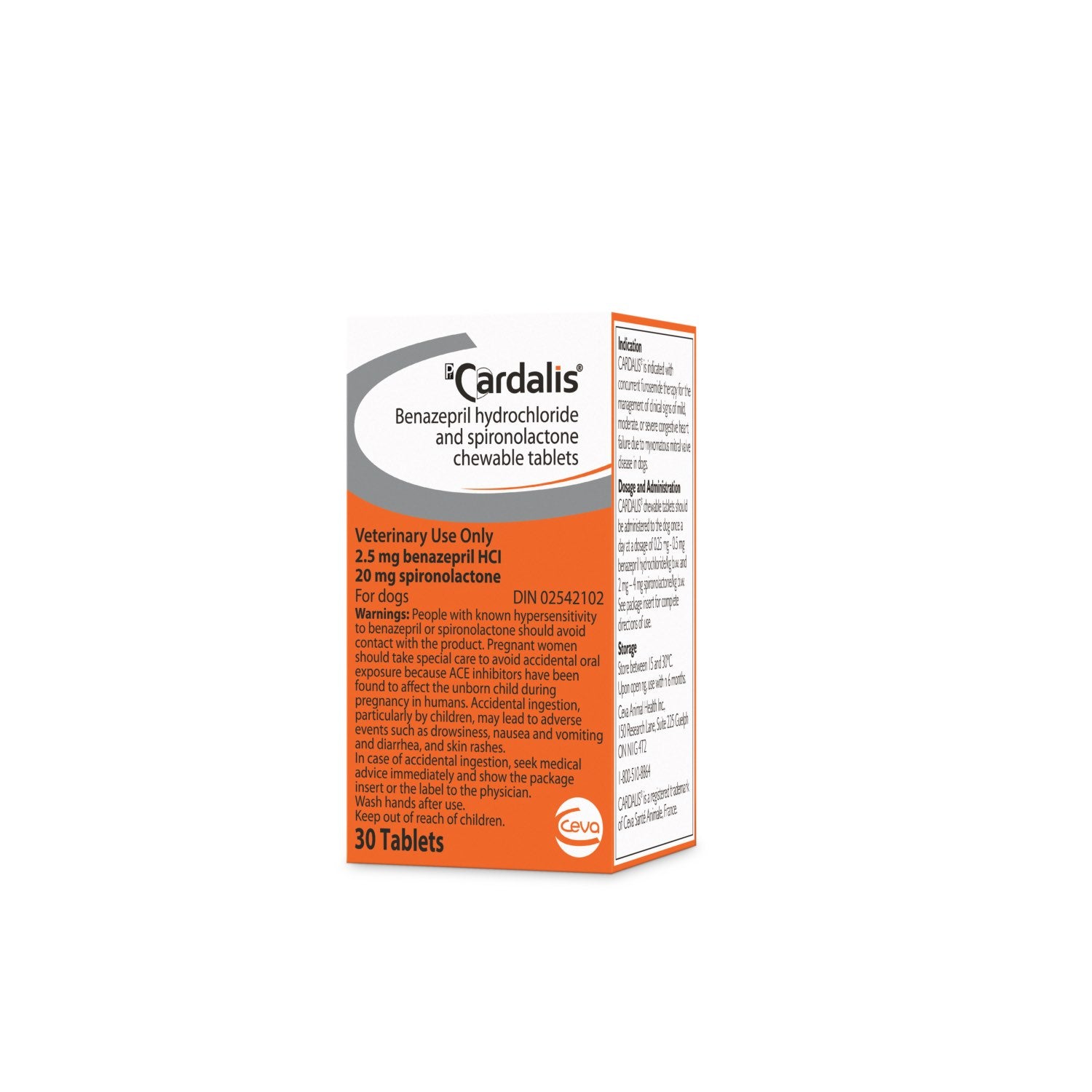 Cardalis (2.5 mg benazepril hydrochloride & 20 mg spironolactone) Chewable Tablets