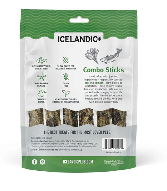 Combo Sticks Treats For Dogs - Cod & Spinach