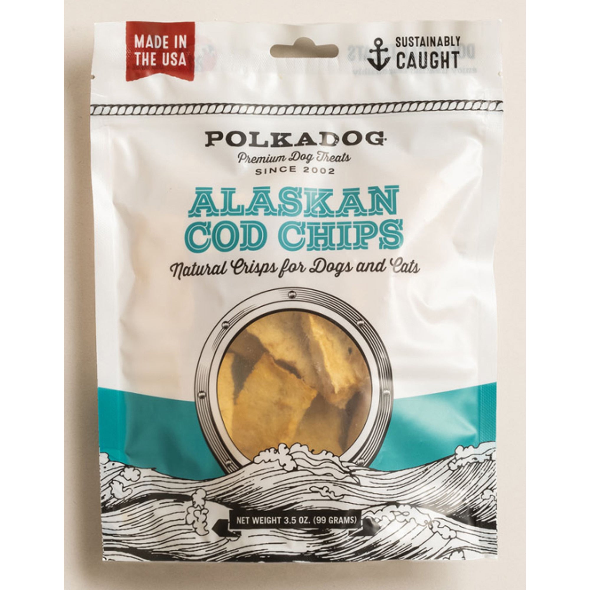 Polkadog Alaskan Cod Chips Treats For Dogs & Cats