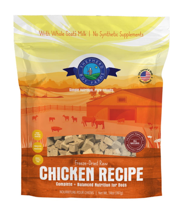 Shepherd Boy Farms Freeze Dried Raw Chicken Recipe For Dogs