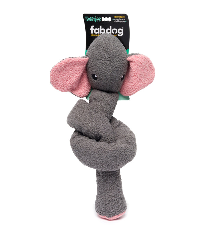 Twisty Flamingo Plush Dog Toy