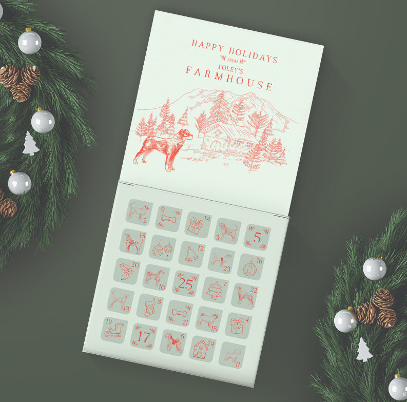 Farmhouse Artisana Dog Treat Holiday Advent Calendar