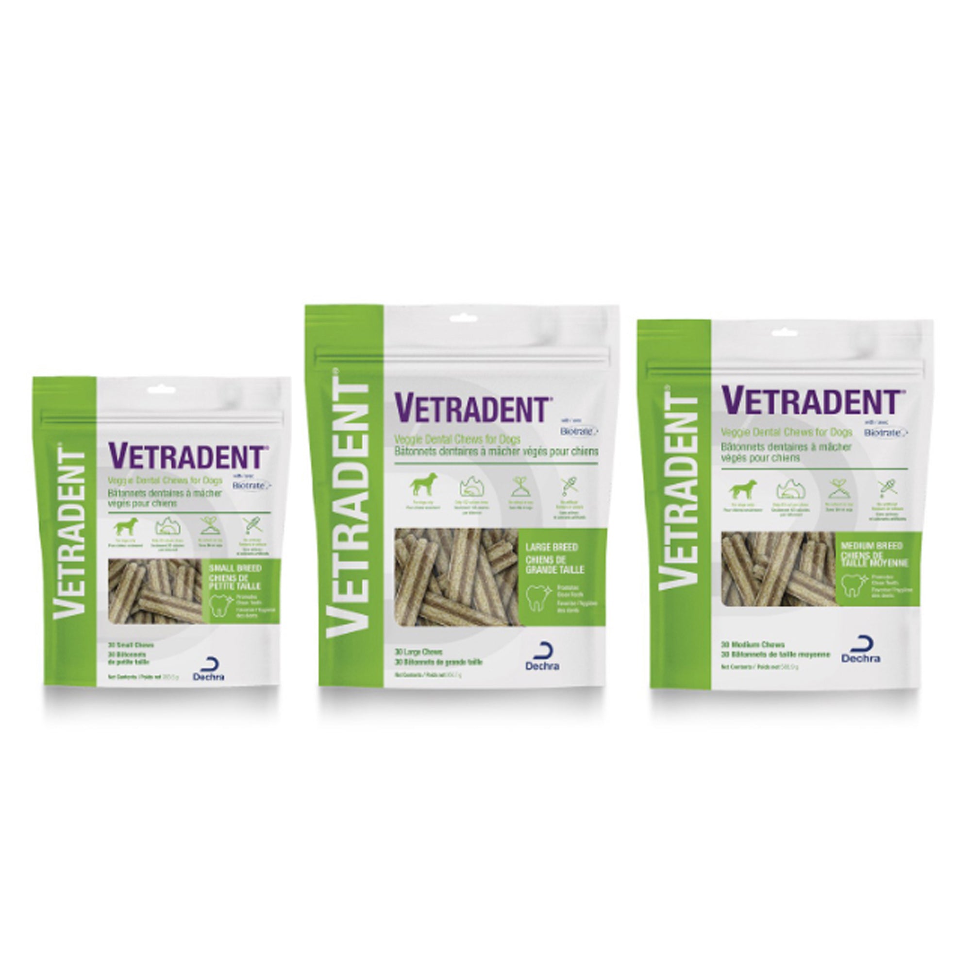 Vetradent Veggie Dental Chew for Medium Breeds 30 Count - %Single%