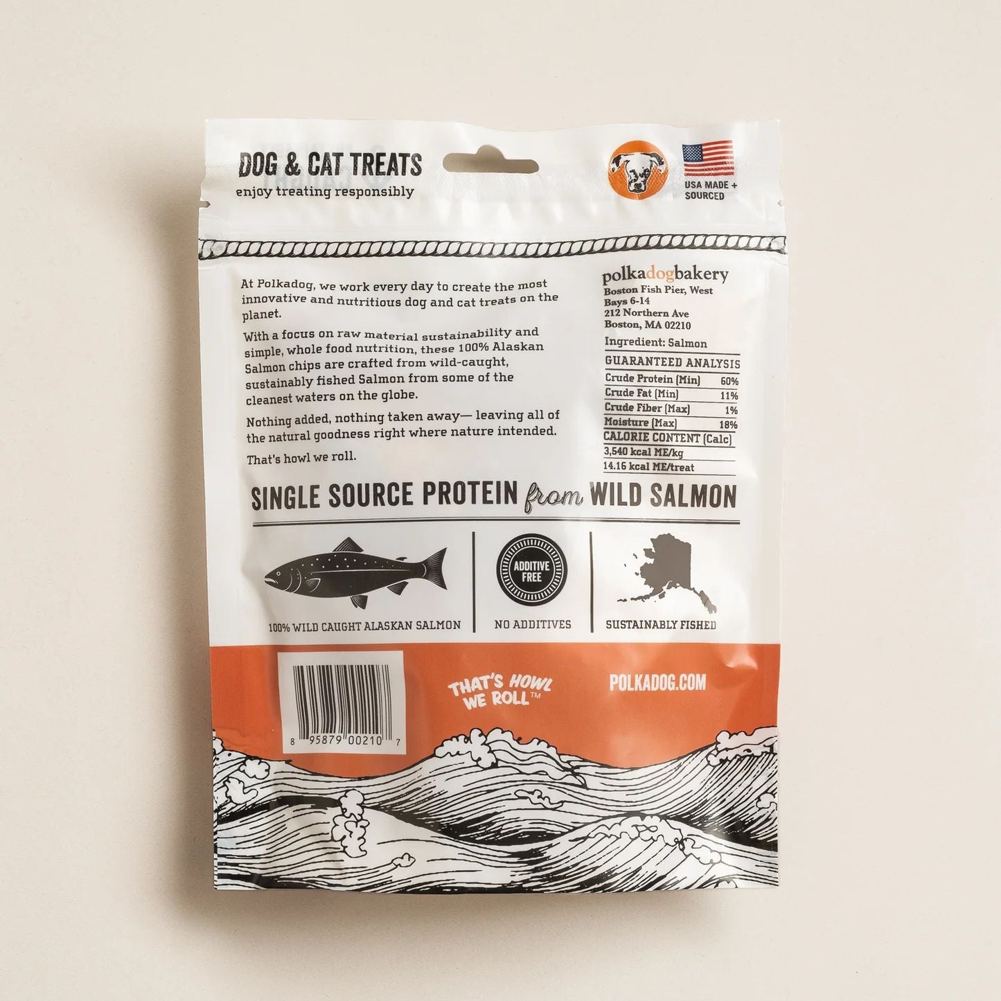 Polkadog Alaskan Salmon Chips Treats For Dogs & Cats
