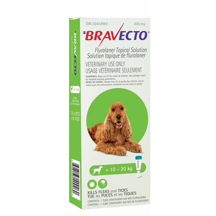 Bravecto Topical Solution For Dogs 10.1 To 20 kg (Green)