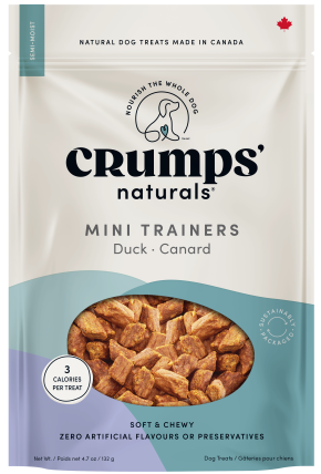Crumps' Naturals Mini Entraîneurs Mous et Moelleux au Canard pour Chiens