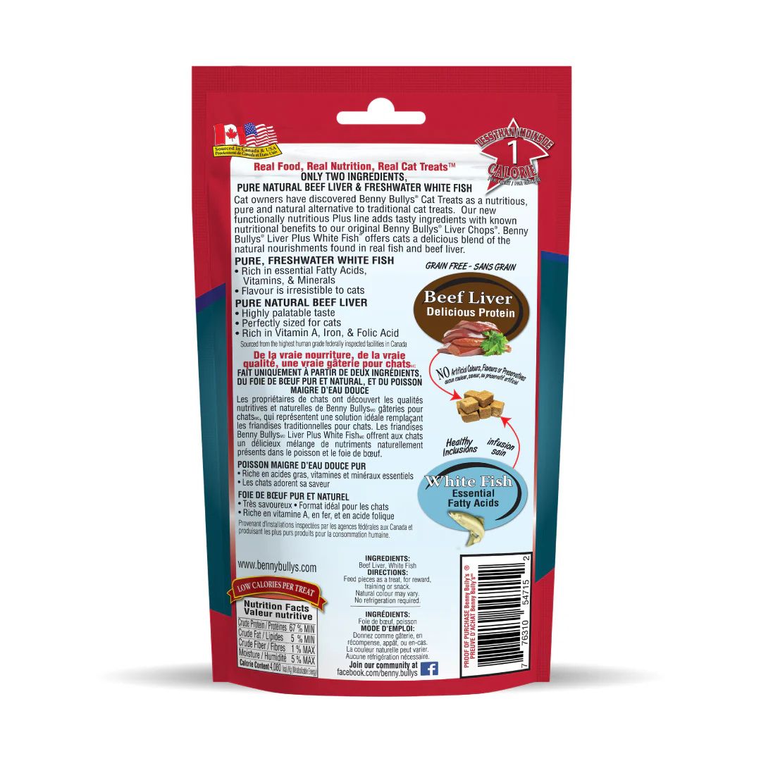 Benny Bully's Liver Plus Treats With Fish For Cats