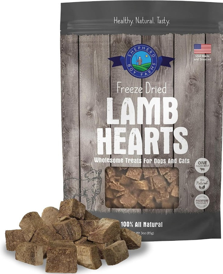 Shepherd Boy Farms Freeze Dried Lamb Hearts For Cats & Dogs
