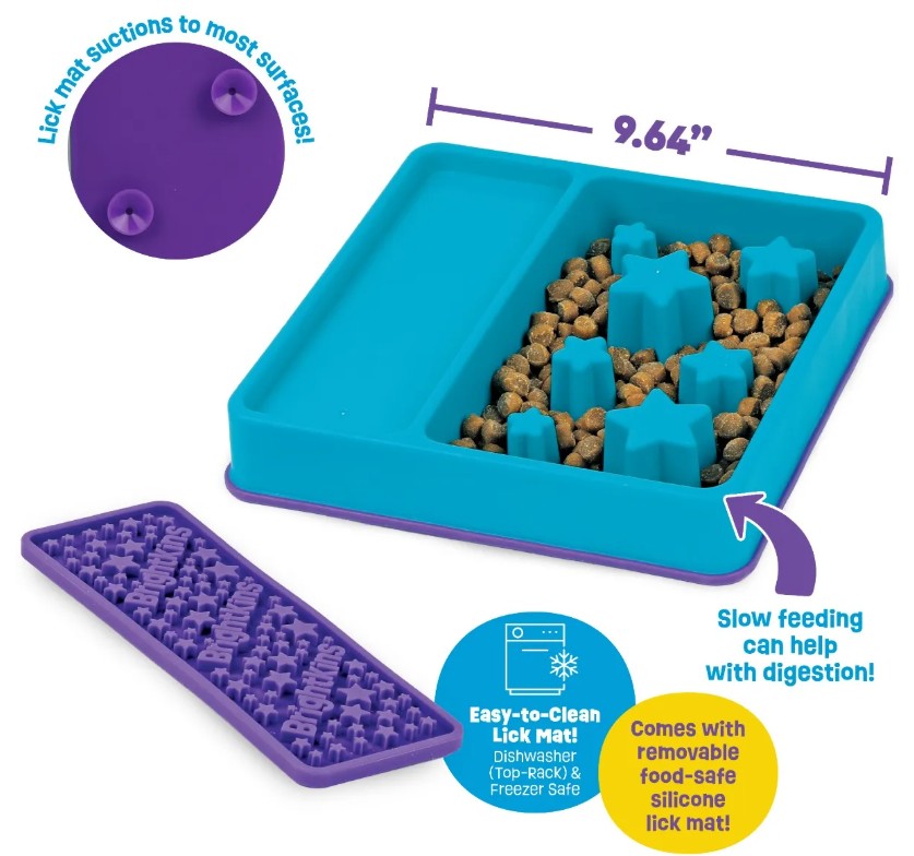 Brightkins Square Slow Feeder & Lick Mat